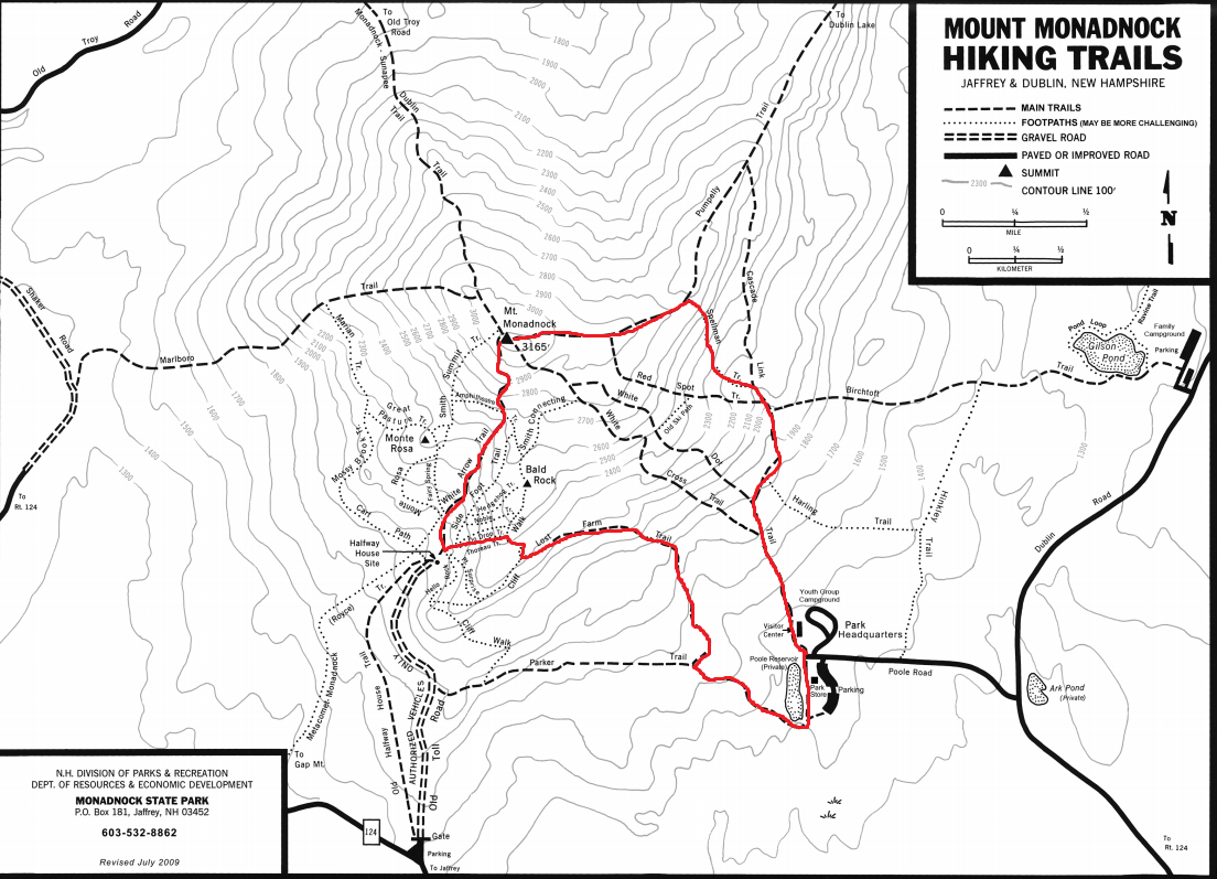 Monadnock: 8 Partial Trails